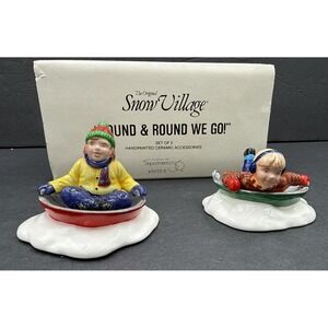 Dept 56 The Original Snow Village Round and Round We Go" #54330 Set of 2 Figures
